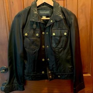 Beautiful Banana Republic black leather jacket!